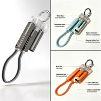 Kabel Data 240W Blowing Cigarette Lighter Lima dalam Satu USB dan USB-C Apple Lanyard Kabel Pengisi Daya Ponsel Berbahan Kain