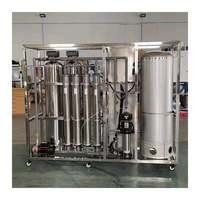 Système de filtration par osmose pour le traitement de l'eau de 500 L pour machine à glace / Machine à eau pure par osmose inverse de 1000 L sur plateforme en acier inoxydable