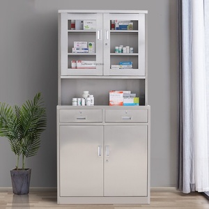 <span class=keywords><strong>Armoire</strong></span> à médicaments de style occidental moderne et simple, en acier épaissi, pour infirmerie, école, salle de santé, hôpital, clinique, en acier inoxydable - Product Image 4