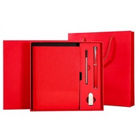 Ensemble de carnet A5 en cuir souple sergé avec stylo, reliure sans fil, papier Dowling, boîte cadeau personnalisée, cadeau d'affaires pour usage professionnel