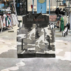 Chaleco Vaquero de Cuero para Hombre, Tallas Grandes, Más Vendido, Bolsillos Delanteros, Color Sólido, Sin Mangas, MOQ Bajo, Invierno, Calefactable, Transpirable - Product Image 3