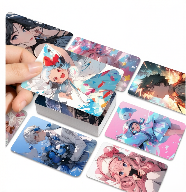 Customizable Game Playing Cards with logo Printing, Holographic Laser Foil Collectible Trading Cards for Cartoon Anime Fans