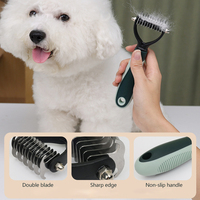 Kit de toilettage professionnel pour chiens et chats, ensemble de brosses à poils pour animaux de compagnie portables, peignes durables, ciseaux à ongles avec fonction de nettoyage pour les soins à domicile