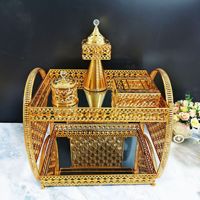 Table à café arabe du Moyen-Orient, décoration d'intérieur, brûleur d'encens, ornement d'aromathérapie, poêle musulman, décoration islamique du Ramadan