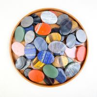 Offre Spéciale : Pierre de méditation plate en cristal naturel poli, pierre précieuse semi-précieuse, idéale pour la méditation et comme cadeau.