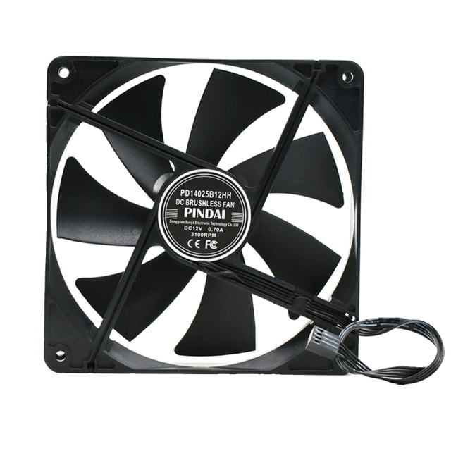 PD14025B12HH 140x140x25mm 14CM 12V DC PWM Speed Control 4-Wire Large Airflow Cooling Fan for Server PC Industrial
