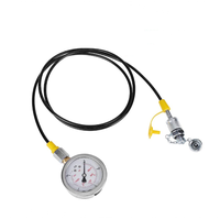 Kit de test de pression hydraulique pour excavatrice, 5 ou 9 raccords, manomètre de pression pour points de raccordement, tuyau de test, boîte de détection