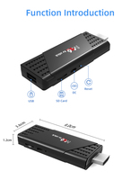 Clé TV Intelligente Android M96 2025 4K IPTV Fire Stick Double Wi-Fi 2 Go 16 Go Dongle TV USB 4K Avec Télécommande Vocale Bluetooth