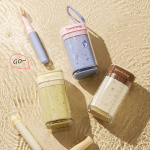 Boîte de rangement portable pour articles de toilette, gobelet de rinçage, <span class=keywords><strong>bouteille</strong></span> pour brosse à dents, idéale pour les voyages et les déplacements professionnels - Product Image 4