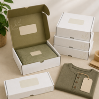 Boîte d'expédition pliable pour vêtements écologiques, boîte de courrier personnalisée en carton ondulé rigide