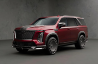 Kit carrosserie MSY Style en fibre de carbone sèche pour Cadillac Escalade-V (2026) : pare-chocs, diffuseur arrière, jupes latérales et capuchons de rétroviseurs