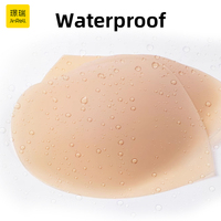 Couvre-mamelon en silicone imperméable à l'eau soutien-gorge adhésif réutilisable confortable rehausseur de sein pétales semi-circulaires push-up pour