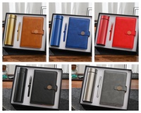 Set de Regalo Corporativo de Acero Inoxidable y Cuero PU, Batería Externa de 10000mAh con Logotipo Personalizado, Artículos de Regalo al por Mayor para Empresas