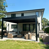 Pergola motorisée en aluminium Sweet Home, haute qualité, revêtement poudré, montage facile, toit à lames bioclimatiques imperméable, extérieur