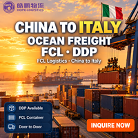 Agent maritime de la Chine vers l'Italie, transitaire maritime FCL, services logistiques porte-à-porte pour le transport de marchandises import-export