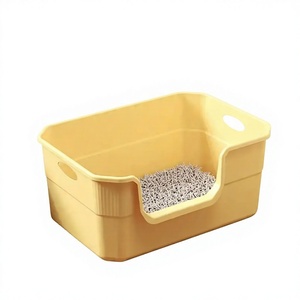 50cm Extra <b>Large</b> Bathtub Cat Litter <b>Box</b> Semi-Enclosed with High Guardrail Anti-Splash Open Top Cat Toilet for <b>Large</b> Cats - Product Image 2