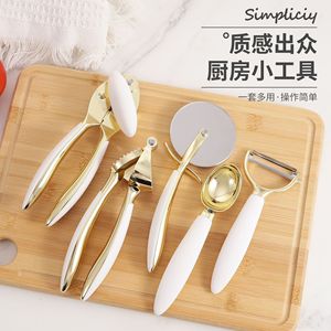 Juego de Utensilios de Cocina Multifuncionales de Aluminio, Prensa de Ajo, Pelador de Frutas, Cortador de Pizza, Cuchara para Helado, Abrelatas - Product Image 2