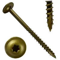 Vis à bois à tête hexagonale galvanisée Vis autotaraudeuse en acier inoxydable à tête plate pour cloison sèche Construction en bois Finition Ruspert Inch