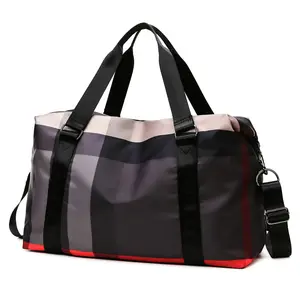 Bolsa de viagem personalizada para esportes, bolsa de viagem leve com bolso molhado para academia duffle à noite