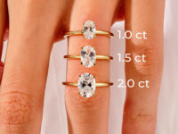 Bague de fiançailles en diamant taille ovale 1-2 carats, or massif 14k 18k, bague solitaire à 4 griffes