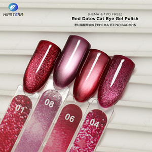 เจลทาเล็บลายตาแมวสีแดงใหม่  รับทำโลโก้  เจลตาแมวสีแดงเงางาม ปราศจากสาร HEMA และ TPO  เจลทาเล็บลายตาแมวสีแดงแดงเข้ม - Product Image 4
