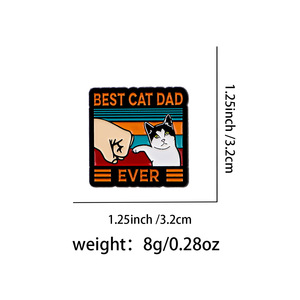 Pin <span class=keywords><strong>de</strong></span> dibujos animados <span class=keywords><strong>de</strong></span> zinc esmaltado personalizado, estilo antiguo y moderno, con diseño <span class=keywords><strong>de</strong></span> puño y huella <span class=keywords><strong>de</strong></span> pata, para papá, venta al por mayor - Product Image 6