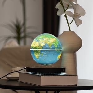 HCNT Magnetic Levitation Globe Lamp With World Map Warm White LED Floating Globe Night <b>Light</b> For Home Office Decoration - Product Image 3