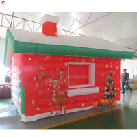 Maison de Noël gonflable Premium 4x3m avec expédition rapide Créez une grotte magique de Noël Santa à la maison