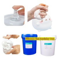 Résine de silicone liquide transparente et souple 1:1 AB bi-composant pour la fabrication de jouets anti-stress à pincer Taba Squishy
