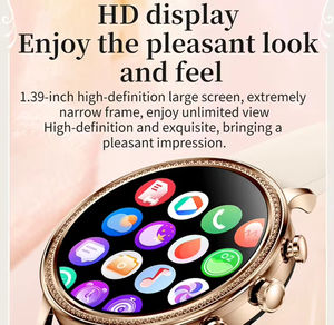 Jam Tangan Pintar V60 Fashion untuk Wanita, Smartwatch dengan Panggilan BT untuk Ponsel Android dan IOS, Layar Sentuh Warna Penuh, Jam Tangan Wanita - Product Image 2