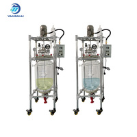 Reactor de Vidrio de Doble Pared Industrial de 50L, Reactor de Vidrio Simple a Prueba de Explosiones, Equipo de Mezcla