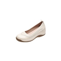 Mocassins rétro de luxe à semelle épaisse, plateforme, talon épais, semelle extérieure en caoutchouc, doublure en peau de porc, toutes saisons, chaussures à bout rond pour femmes, à enfiler