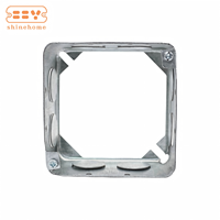 Anneau d'extension carré en acier prégalvanisé de 4 pouces 53171, anneau d'extension de 2-1/8 pouces de profondeur pour boîte de jonction électrique carrée de 4 pouces