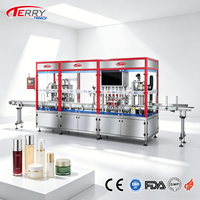Máquina Automática de Llenado y Tapado de 6 Cabezales para Línea de Producción de Botellas de Cosméticos, Líquidos, Cremas, Lociones y Sueros, Equipo Industrial