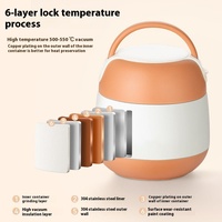 NOUVEAU ARRIVÉ Conteneur de stockage alimentaire portable Boîte à lunch en acier inoxydable 304 Pot alimentaire thermique
