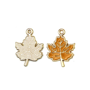 Abalorios de Calabaza y Hoja de Arce para Acción de Gracias, Aleación de Zinc 16x22mm, Accesorios de Joyería DIY para Collares y Llaveros - Product Image 5