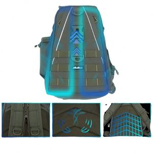 Sac de pêche BSCI avec porte-canne, ultraléger, résistant à l'eau, sac à dos d'épaule pour l'extérieur, sac de pêche étanche - Product Image 4
