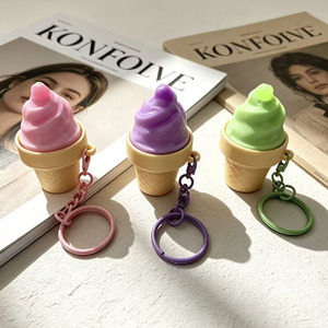 Cute Dumpling Keychain Fidget Toy Soft Silicone Squeeze <b>Stress</b> Toy Key <b>Ring</b> for Bags and Daily Carry - Product Image 4