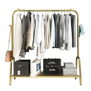 Metalen Doek Droogrek Vloer Hanger Opbergjas Display Rek Staande Vloer Kleding Rek