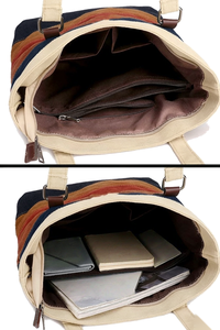 Bolsa de Lona Personalizada para Mujer, Bolso Multicolor con Compartimento Interior, Bolsillos con Cremallera, Anti-Robo, Portátil, para Viajes en Todas las Estaciones - Product Image 4