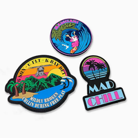 Patch en silicone à transfert thermique avec logo personnalisé, patch rond en PVC, patch en caoutchouc pour vêtements, chapeaux, tissus en toile plastique, patch brodé