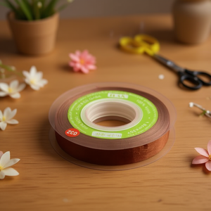 Nastro in organza coreano da 1,5 cm color caffè per decorazioni e lavori artigianali - Product Image 2
