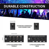 Câble Ethernet DMX XLR 4 canaux mâle vers RJ45, prolongateur multi-ports pour éclairage de scène