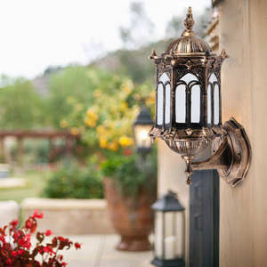 Applique murale LED moderne et vintage Applique de jardin à énergie solaire étanche en aluminium avec indice CCT IP65 blanc chaud Utilisation extérieure dans la rue - Product Image 1