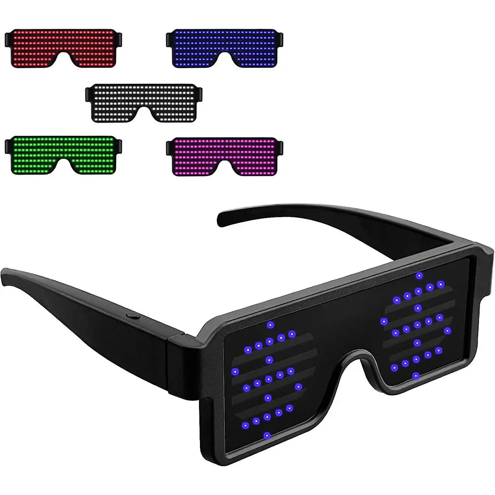 2025 Rave ricaricabile Short tecnologia Party Eye LED luce luminescenza occhiali con batteria
