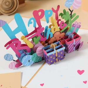 Numero fai da te biglietti <span class=keywords><strong>di</strong></span> auguri 3d <span class=keywords><strong>di</strong></span> buon <span class=keywords><strong>compleanno</strong></span> con mini biglietto per la scrittura - Product Image 4
