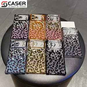 Coque de téléphone de luxe à motif léopard dégradé anti-chute à quatre coins avec protection magnétique <span class=keywords><strong>pour</strong></span> objectif <span class=keywords><strong>pour</strong></span> <span class=keywords><strong>iPhone</strong></span> 17 16 15 - Product Image 2