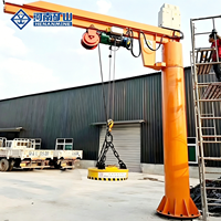 Grue à flèche cantilever monopoutre robuste et efficace avec palan électrique à moteur et télécommande, capacité de 3 à 5 tonnes pour la construction