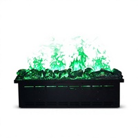 Cheminée électrique à vapeur froide 100 cm avec application TUYA, effet flamme, pour décoration intérieure moderne, insert de salon, avec ensemble de bûches