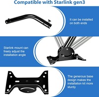 Support mural réglable pour Starlink Gen 3, kit de montage standard Starlink, support de fixation avec adaptateur de tuyau Gen 3